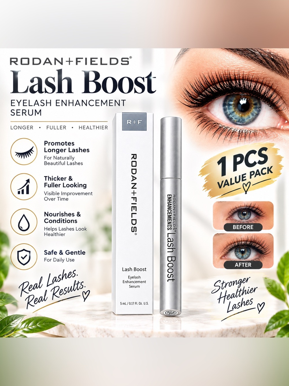 Rodan + Fields Lash Boost Eyelash Enhancement Serum — Silver